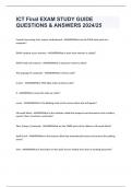 ICT Final EXAM STUDY GUIDE QUESTIONS & ANSWERS 2024/25