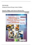 Test Bank - Meeting the Physical Therapy Needs of Children&comma; 3rd Edition &lpar;Effgen&comma; 2021&rpar;&comma; Chapter 1-26 &vert; All Chapters