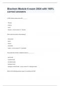 Biochem Module 6 exam 2024 with 100&percnt; correct answers
