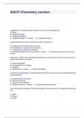 ASCP-Chemistry section Questions and Answers 100% Correct