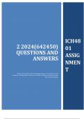 ICH4801 Assignment 2 2024(642450) Questions and Answers.pdf