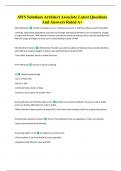 AWS Solutions Architect Associate Latest Questions And Answers Rated A&plus;