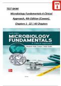 Test bank For Microbiology Fundamentals A Clinical Approach, 4th Edition by Marjorie Kelly Cowan, All Chapters 1 - 22, Verified Newest Version 