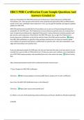 HRCI PHR Certification Exam Sample Questions And Answers Graded A&plus;