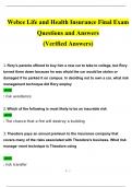 Webce Life and Health Insurance Final Exam  Questions and Answers 2024 &sol; 2025 &vert; 100&percnt; Verified Answers