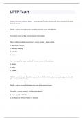 UPTP Test 1 exam 2024 with 100&percnt; correct answers