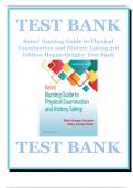 Test Bank For Bates' Nursing Guide to Physical Examination and History Taking 3rd Edition By Beth Hogan-Quigley; Mary Louis Palm 9781975161095 Chapter 1-24 Complete Guide Latest Updated Version 2024
