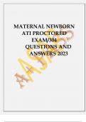 ATI Maternal newborn ati proctored exam 2023 2024 updated with correct answers 