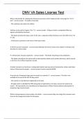 DMV VA Sales License Test Questions and answers latest update 