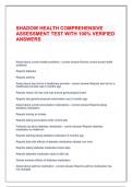 SHADOW HEALTH COMPREHENSIVE ASSESSMENT TEST WITH 100% VERIFIED ANSWERS