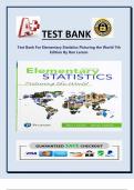 Test Bank For Elementary Statistics Picturing the World 7th Edition By Ron Larson
