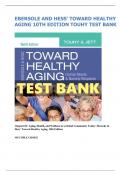 EBERSOLE AND HESS' TOWARD HEALTHY AGING 10TH EDITION TOUHY TEST BANK