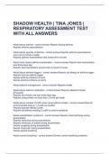 SHADOW HEALTH | TINA JONES | RESPIRATORY ASSESSMENT TEST WITH ALL ANSWERS