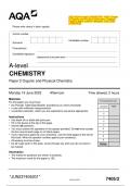 2023 AQA A-level CHEMISTRY 7405/2 Paper 2 Organic and Physical Chemistry Question Paper & Mark scheme (Merged) June 2023 [VERIFIED]