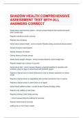 SHADOW HEALTH COMPREHENSIVE ASSESSMENT TEST WITH ALL ANSWERS CORRECT 