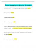 Texas Notary Latest Version Graded A&plus;