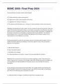BSNC 2055&colon; Final Prep 2024 Questions And Answers Rated A&plus; New Update Assured Satisfaction
