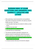 NURSING MISC 3P EXAM QUESTIONS AND ANSWERS,100% CORRECT | UPDATED AND LATEST 2024