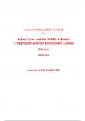 Instructor Manual with Test Bank for School Law and the Public Schools A Practical Guide for Educational Leaders 6th Edition By Nathan Essex &lpar;All Chapters&comma; 100&percnt; Original Verified&comma; A&plus; Grade&rpar;