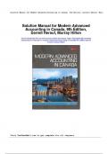 Solution Manual For Modern Advanced Accounting in Canada 9th Edition Hilton Murray, Herauf Darrell All Chapters, Complete Latest Version 2024.