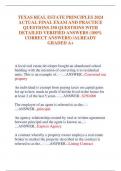 TEXAS REAL ESTATE PRINCIPLES 2024  ACTUAL FINAL EXAM AND PRACTICE  QUESTIONS 250 QUESTIONS WITH  DETAILED VERIFIED ANSWERS &lpar;100&percnt;  CORRECT ANSWERS&rpar; &sol;ALREADY  GRADED A&plus;