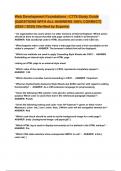 Web Development Foundations - C779 Study Guide &lbrace;QUESTIONS WITH ALL ANSWERS 100&percnt; CORRECT&rcub; &lpar;2024 &sol; 2025&rpar; &lpar;Verified by Experts&rpar;