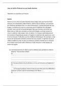 FRENCH A LEVEL COMPREHENSION EXERCISE WITH ANSWERS