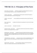  TFM 160&colon; Ch&period; 2 - Principles of Film Form Complete Assignment Questions Answers&period;