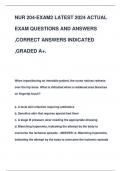 NUR 204-EXAM2 LATEST 2024 ACTUAL  EXAM QUESTIONS AND ANSWERS  ,CORRECT ANSWERS INDICATED  ,GRADED A+.