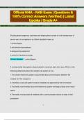 Official NHA &ndash; NAB Exam &vert; Questions &  100&percnt; Correct Answers &lpar;Verified&rpar; &vert; Latest  Update &vert; Grade A&plus;