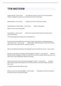 TFM MIDTERM Exam Question With 100&percnt; Verified Answers &period;