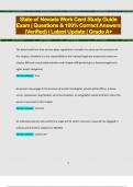 State of Nevada Work Card Study Guide  Exam &vert; Questions & 100&percnt; Correct Answers  &lpar;Verified&rpar; &vert; Latest Update &vert; Grade A&plus; 