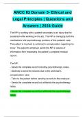 ANCC IQ Domain 5- Ethical and Legal Principles | Questions and Answers | 2024 Guide 