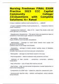 Nursing Freshman FINAL EXAM Practice 2023 CCC Capital Community College/ 331Questions with Complete Solutions/ A+ Rated