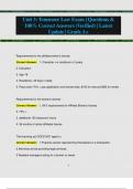 Unit 3&colon; Tennessee Law Exam &vert; Questions &  100&percnt; Correct Answers &lpar;Verified&rpar; &vert; Latest  Update &vert; GradeA&plus; 