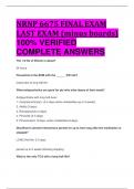 BEST REVIEW NRNP 6675 FINAL EXAM LAST EXAM (minus boards) 100% VERIFIED  COMPLETE ANSWERS