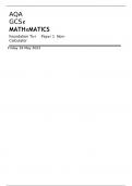 AQA GCSE MATHEMATICS Foundation Tier	Paper 1 Non-Calculator  Friday 19 May 2023 