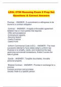 LEGL 2700 Roessing Exam 2 Prep Set Questions & Correct Answers