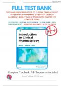 Test bank for Introduction to Clinical Pharmacology 9th edition by Constance G Visovsky||Latest update 2024||All Chapters Fully Covered