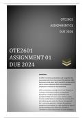 OTE2601 Assignment 01 Due 2024. This document contains only answers for assignment 01 due 2024, 100% pass guaranteed.QUESTION 1 In 2020, the world was devastated and ravaged by the unprecedented Corona Virus (Covid-19) pandemic. Most businesses closed-dow