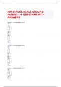 NIH STROKE SCALE GROUP B PATIENT 1-6  QUESTIONS WITH ANSWERS