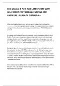 CCC Module 1 Post Test LATEST 2024 WITH  60&plus; EXPERT CERTIFIED QUESTIONS AND ANSWERS I ALREADY GRADED A&plus; 