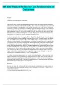 NR 506 Week 8 Reflection on Achievement of Outcomes &lpar;GRADED A&rpar;