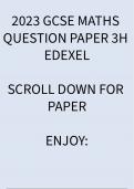 CSCE EDEXEL 2023 MATHEMATICS QUESTION PAPER 1H,2H,3H