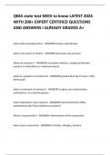 QMA state test NEED to know LATEST 2024  WITH 200&plus; EXPERT CERTIFIED QUESTIONS AND ANSWERS I ALREADY GRADED A&plus; 