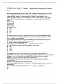 NURS 3101 Quiz 1&colon; Caring Questions & Answers Graded A&plus;