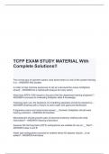 TCFP EXAM STUDY MATERIAL With  Complete Solutions!!