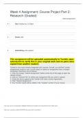 NR 394 Week 4 Assignment Course Project Part 2 Research &lpar;Graded&rpar;&period;
