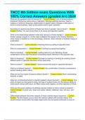 TNCC 8th Edition exam Questions With 100&percnt; Correct Answers &lpar;graded A&plus;&rpar; 2024