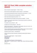 DHY 101 final &vert; With complete solution 2024&sol;25